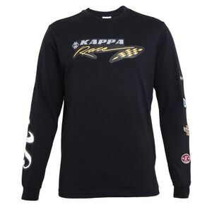Kappa Authentic Roadsta Long Sleeve Tee Black Size Large Patches Shirt‎